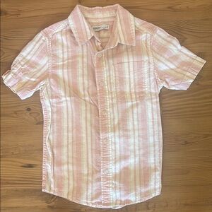 Sonoma Pink and White Casual Button Down Shirt